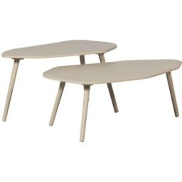 WOOOD Mesa baja orgánica de madera - beige