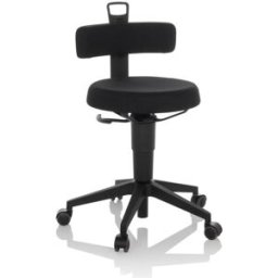 hjh OFFICE Taburete giratorio tela negro