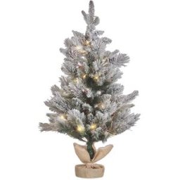 Beliani Árbol de navidad led verde blanco beige 90 cm