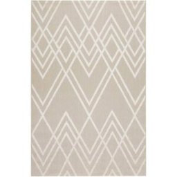 Esprit Alfombra interior/exterior con relieve beige y blanco 200x290