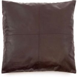 Bazar Bizar Funda de cojín de cuero en chocolate 60x60x1 cm
