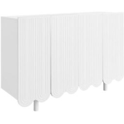 Urban Meuble Consola blanca con 3 puertas onduladas