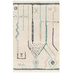 AFK Alfombra suave de diseño estilo étnico multicolor 160 x 230 cm