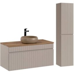 Petits meubles Conjunto mueble lavabo individual tableros mdf y laminados cachemira