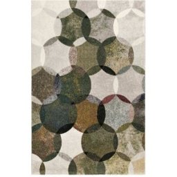 Esprit Alfombra tejida con diseño circular verde/gris vintage 290x200