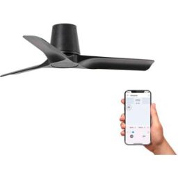 FARO BARCELONA Ventilador sin luz abs negro mate 90x90x19 cm
