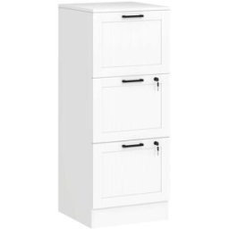 Homcom Cajonera de oficina 40x40x101 cm blanco