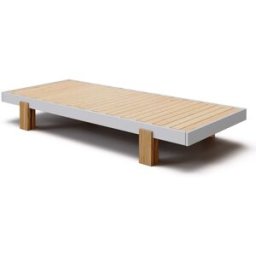 ID Kids Cama nido madera maciza blanco y madera 80x200 cm