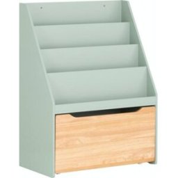 SoBuy Librería infantil para niños con 4 estantes verde 62 x 30 x 80 cm