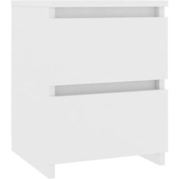 Maison Chic Mesita de noche madera contrachapada blanco 30x30x40 cm