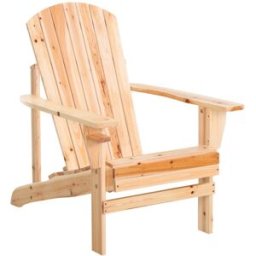 Outsunny Adirondack silla para jardín 72x95x93 cm madera natural