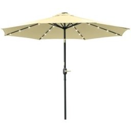 Maison Chic Sombrilla de jardín de acero beige 265x265x233 cm