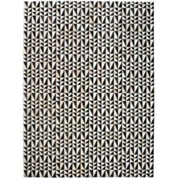 Un amour de tapis Alfombra de salón 200x290 cm hecho a mano de cuero negro