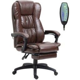 Vinsetto Silla oficina masaje 68.5x68.5x121 cm marrón
