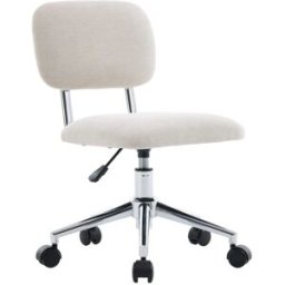 sweeek Silla de oficina infantill con ruedas ajustable de tejido chenilla,