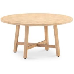 Defora Home Mesa redonda de madera clara para jardín