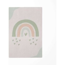 Decochic Alfombra de juego infantil arcoíris verde 85x130cm