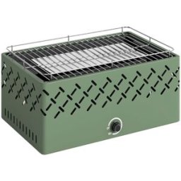 Outsunny Barbacoa de carbón 45.5x29x21 cm verde