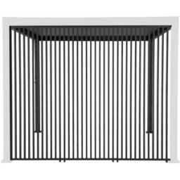sweeek Conjunto de 3 persianas verticales 1m pérgola bioclimática , antracita