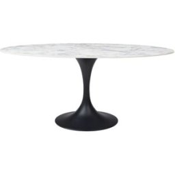 Unique Mesa de comedor cerámica negro, blanco