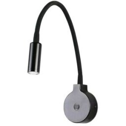 FARO BARCELONA Aplique led flexible con interruptor metal negro 56cm
