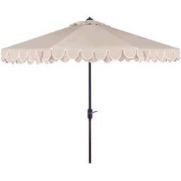 Safavieh Sombrilla de metal beige/blanco