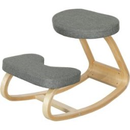 Maison Chic Silla de oficina de madera de abedul gris 73x50x55 cm.
