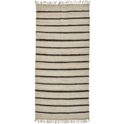 house doctor Alfombra de yute beige y negro 200x90 cm