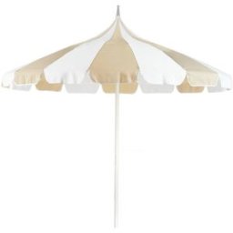 Beliani Sombrilla recta 245 cm blanco beige