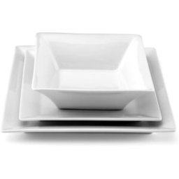 Medard de Noblat Vajilla de 18 piezas porcelana blanco