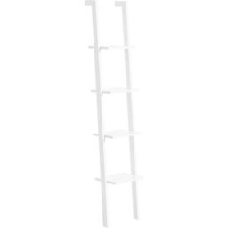 SoBuy Estanterías de pared con 4 estantes madera blanco