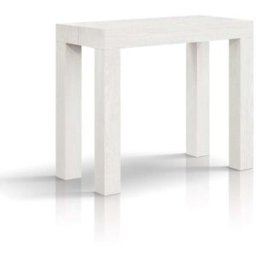 Konte.Design Consola extensible efecto fresno blanco 90×45 cm - 90×300
