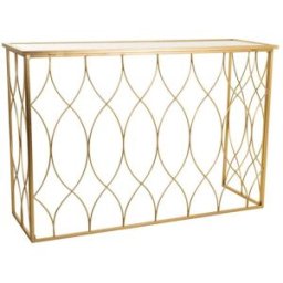 Wanderlust deco Recibidor-consola de metal dorado 120x40x80