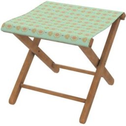 Vent de Bohème Taburete plegable de eucalipto y tela outdoor diseño de piñas laguna