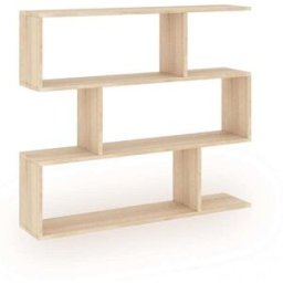 duehome Estantería de diseño modular 97 cm low melamina roble canadian