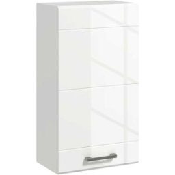 Kleankin Armario de pared 37x22.5x70 cm blanco brillante