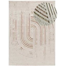 Atticgo Alfombra con relieve escandinava blanco/crema/caldera 120x170 cm
