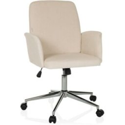 hjh OFFICE Silla home office tela beige