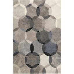 Esprit Alfombra tejida con diseño circular azul/gris vintage 225x160