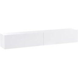 Beliani Mueble tv de pared blanco
