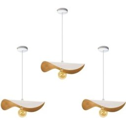 Tosel Suspensión lot 3 irregular metal blanco pantalla blanco
