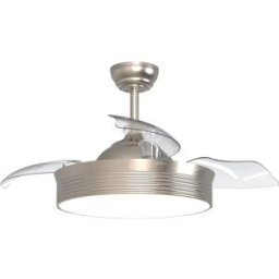 Sulion Ventilador de techo retráctil con luz metalizado mediano