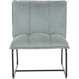 NIYLO Sillón de poliéster y acero verde 66x71x77 cm