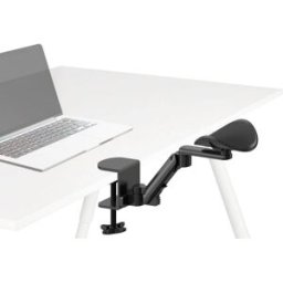 hjh OFFICE Apoyabrazos aluminio, acero negro