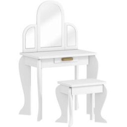 Homcom Tocador infantil 52x32x85 cm blanco