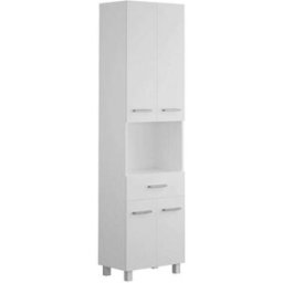 Unique Columna de baño madera blanco