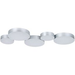 Beliani Lámpara led de techo metal plateado