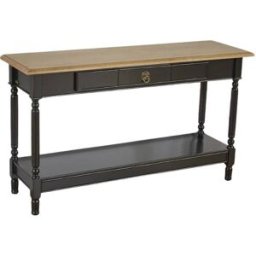 Robin des Bois Consola 1 cajón bandeja de roble negra