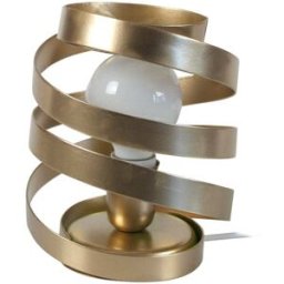 Tosel Lámpara de mesa espiral metal dorado