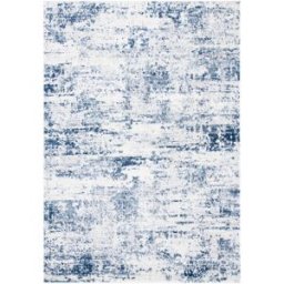 Safavieh Alfombra contemporáneo de polipropileno blanco/azul, 183 x 244 cm